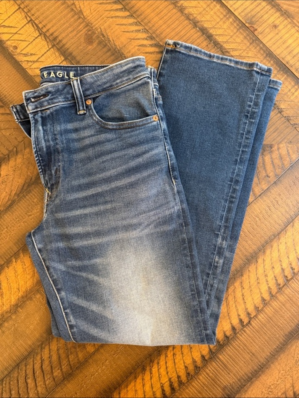 American Eagle Outfitters Men's Medium Blue Slim Straight Jeans